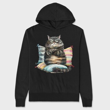 Grumpy Cat Pillow, Hanorac Oversize Barbati (Unisex)