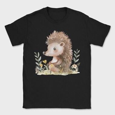 Hedgehog Flower Friends, Tricou Barbati (Unisex)