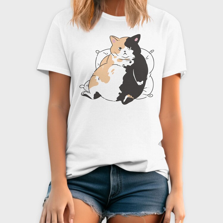 Fat Cat Resting, Tricou Barbati (Unisex)