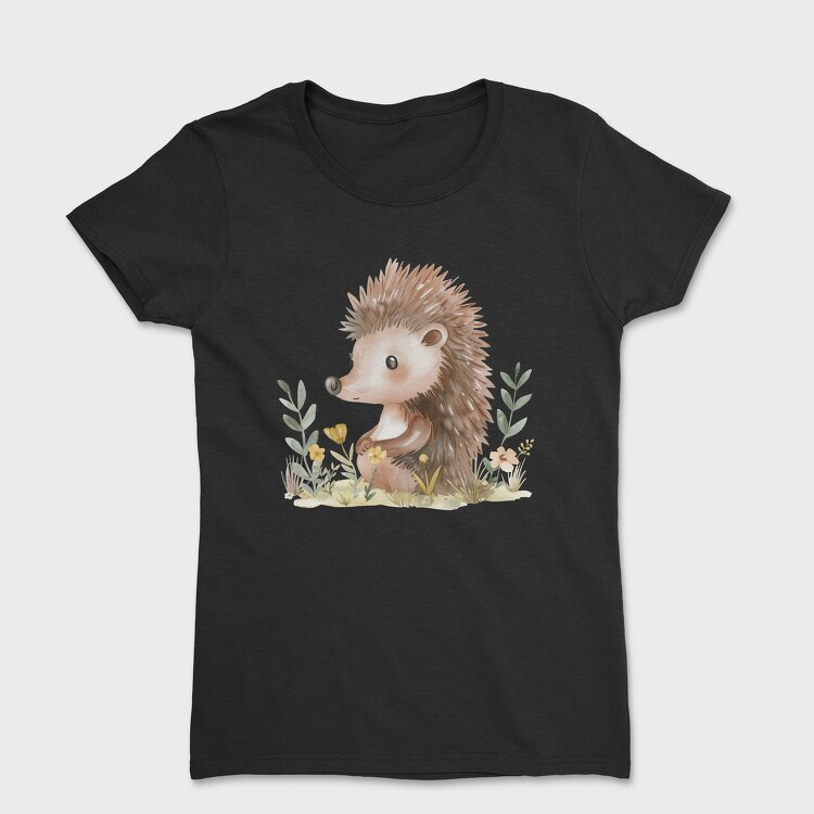 Hedgehog Flower Friends, Tricou Femei