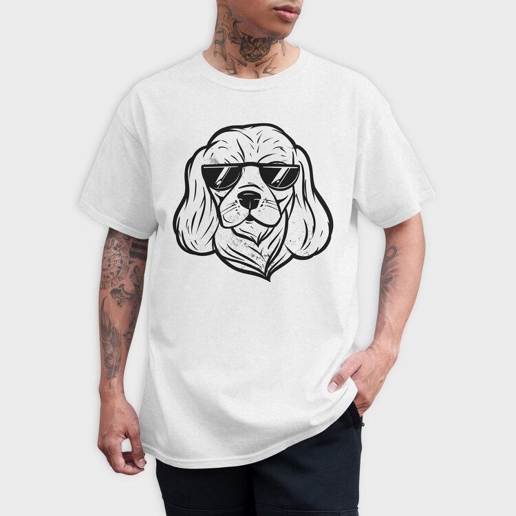 Sunglasses Cool Dog, Tricou Barbati (Unisex)