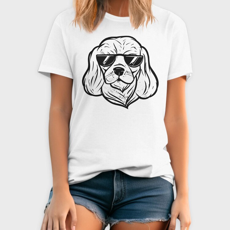 Sunglasses Cool Dog, Tricou Barbati (Unisex)