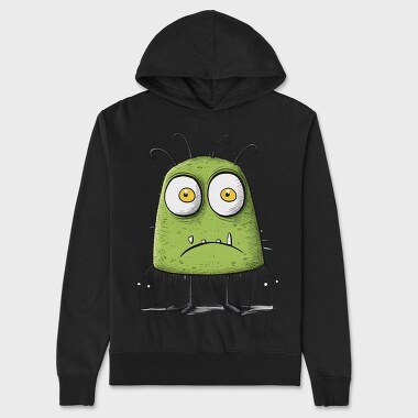 Green Monster Face, Hanorac Oversize Barbati (Unisex)