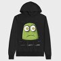 Green Monster Face, Hanorac Oversize Barbati (Unisex)