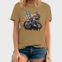 American Flag Skeleton Motocross Motorcycle, Tricou Barbati (Unisex)