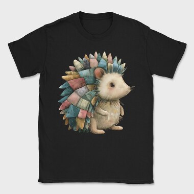 Hedgehog Patchwork Clipart, Tricou Barbati (Unisex)