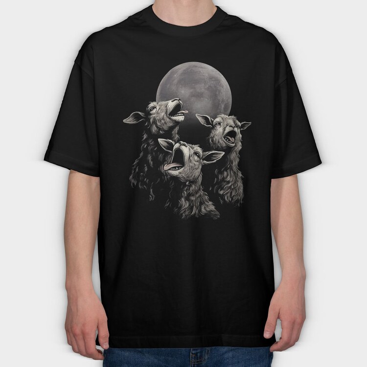 Goats Moon, Tricou Oversize Barbati (Unisex)