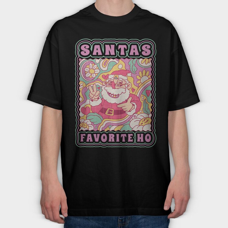 Trippy Santa Sho, Tricou Oversize Barbati (Unisex)