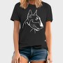 Bull Terrier Chalkboard, Tricou Barbati (Unisex)