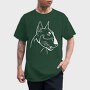 Bull Terrier Chalkboard, Tricou Barbati (Unisex)