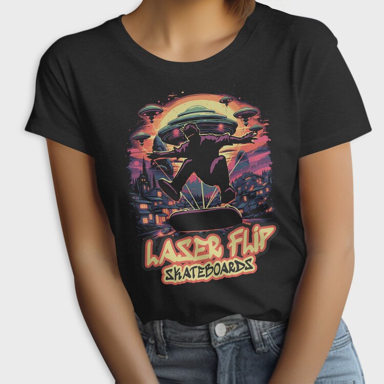 Trippy Skateboard Ufo Laserflip Skate, Tricou Femei
