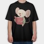 Sunshine Mouse Reader, Tricou Oversize Barbati (Unisex)