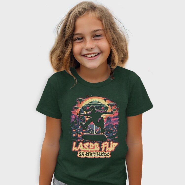 Trippy Skateboard Ufo Laserflip Skate, Tricou Copii