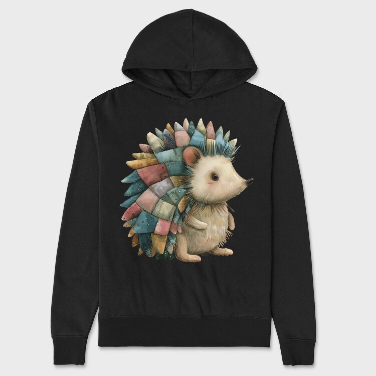 Hedgehog Patchwork Clipart, Hanorac Oversize Barbati (Unisex)
