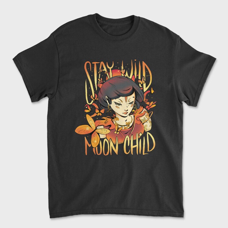 Magical Woman With Butterflies Moon Child, Tricou Barbati (Unisex)