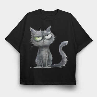 Grumpy Cat Sublimation, Tricou Oversize Barbati (Unisex)