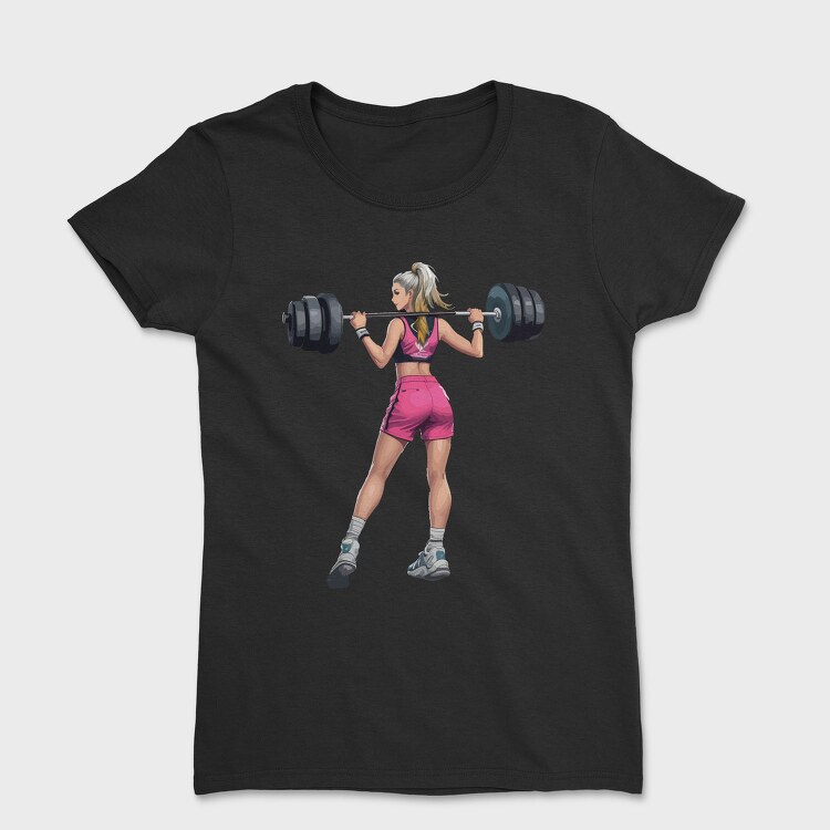 Girl Lifting Weights, Tricou Femei