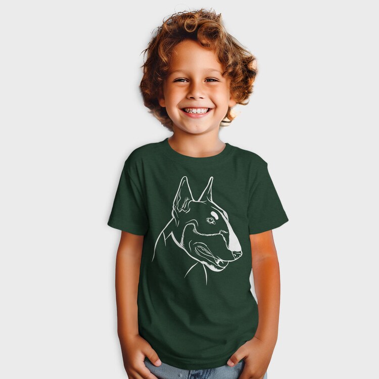 Bull Terrier Chalkboard, Tricou Copii