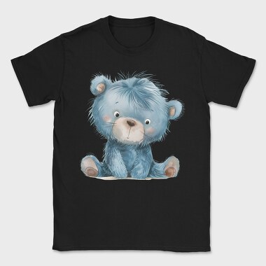 Blue Bear Sitting, Tricou Barbati (Unisex)