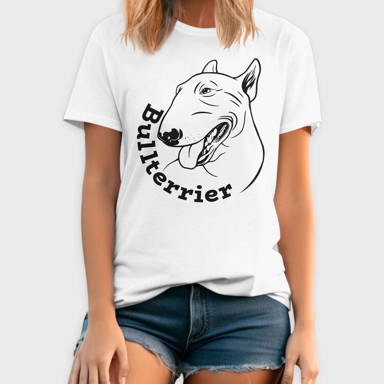 Bull Terrier Dog, Tricou Barbati (Unisex)