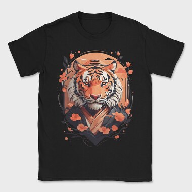 Floral Japanese Tiger Japanesse, Tricou Barbati (Unisex)