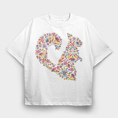 Floral Squirrel, Tricou Oversize Barbati (Unisex)