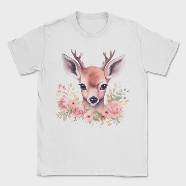 Florla Deer Throw Pillow, Tricou Barbati (Unisex)