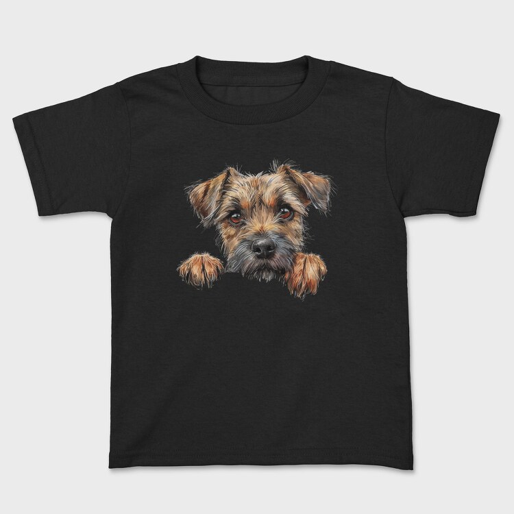 Border Terrier Peep, Tricou Copii