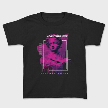 Glitch Framed Statue 2 No Future, Tricou Copii