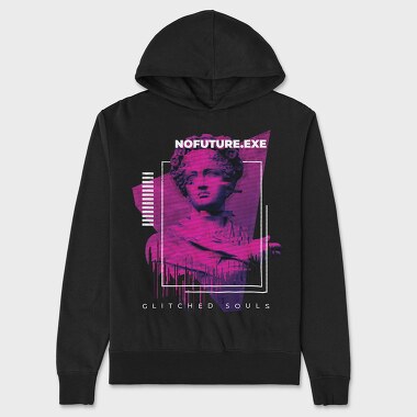 Glitch Framed Statue 2 No Future, Hanorac Oversize Barbati (Unisex)