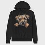 Border Terrier Peep, Hanorac Oversize Barbati (Unisex)