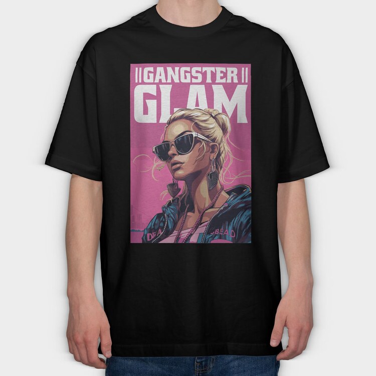 Girl Gangster, Tricou Oversize Barbati (Unisex)