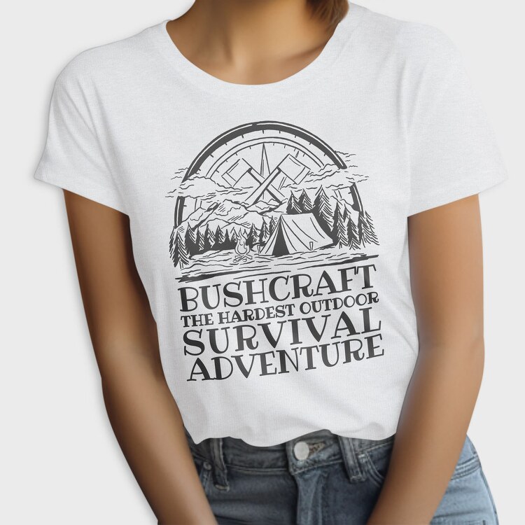 Survival Adventure Camping Bushcraft, Tricou Femei