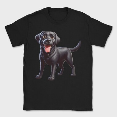 Black Lab Smiling Face, Tricou Barbati (Unisex)