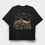Van Car Driving In Forest Van Life Let S Live, Tricou Oversize Barbati (Unisex)
