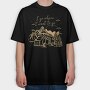 Van Car Driving In Forest Van Life Let S Live, Tricou Oversize Barbati (Unisex)