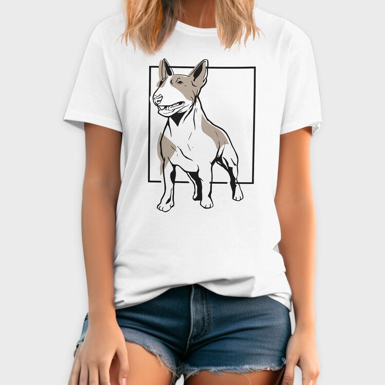 Bull Terrier Linear, Tricou Barbati (Unisex)
