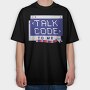 Coding Talk Code To Me Mug, Tricou Oversize Barbati (Unisex)