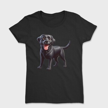 Black Lab Smiling Face, Tricou Femei