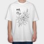 Floral Butterfly Tattoo Flowers, Tricou Oversize Barbati (Unisex)