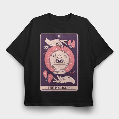 Magician Mystical Tarot Card The Magician 03, Tricou Oversize Barbati (Unisex)