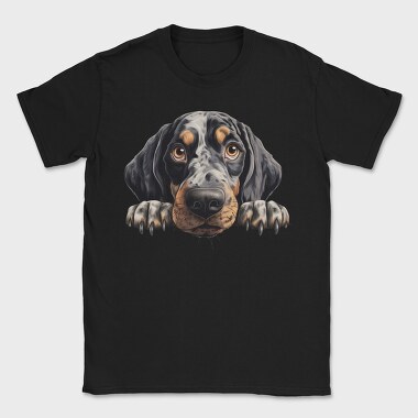 Bluetick Coonhound Peeking, Tricou Barbati (Unisex)