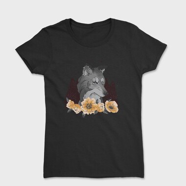 Floral Wolf Mug, Tricou Femei