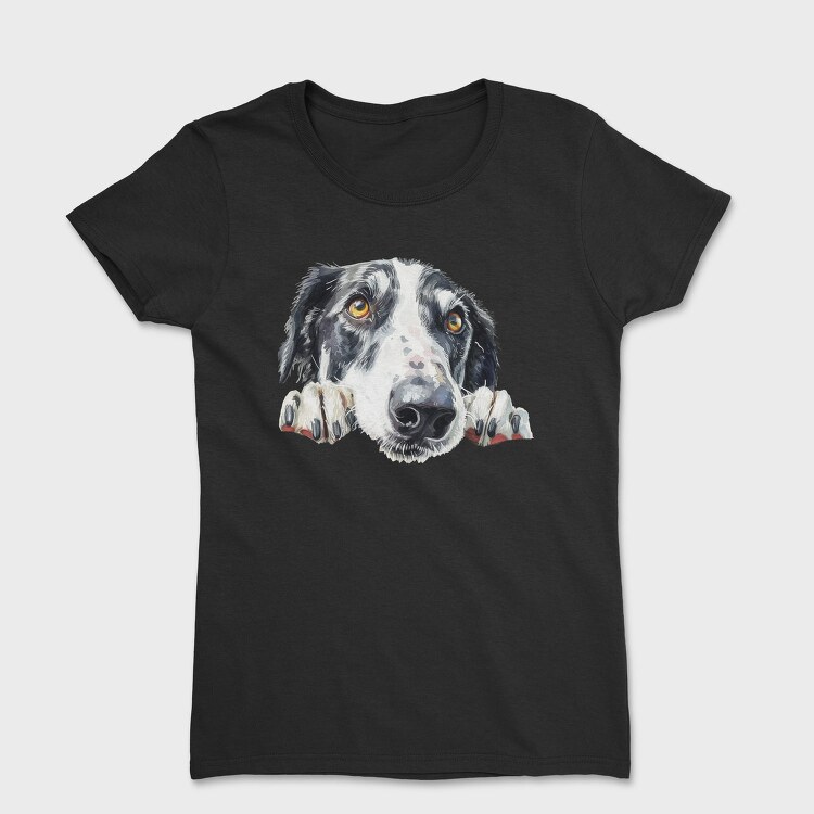 Borzoi Peeking Face, Tricou Femei