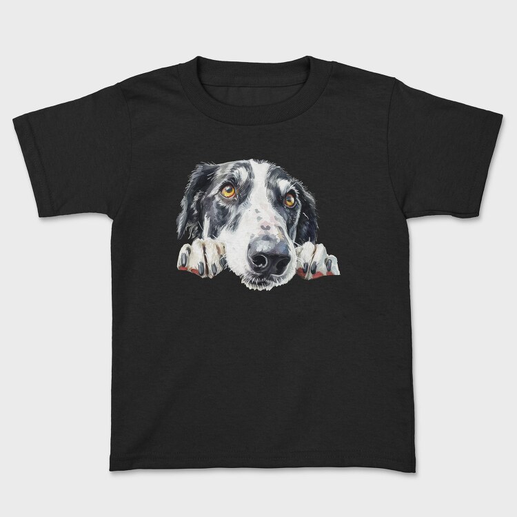 Borzoi Peeking Face, Tricou Copii
