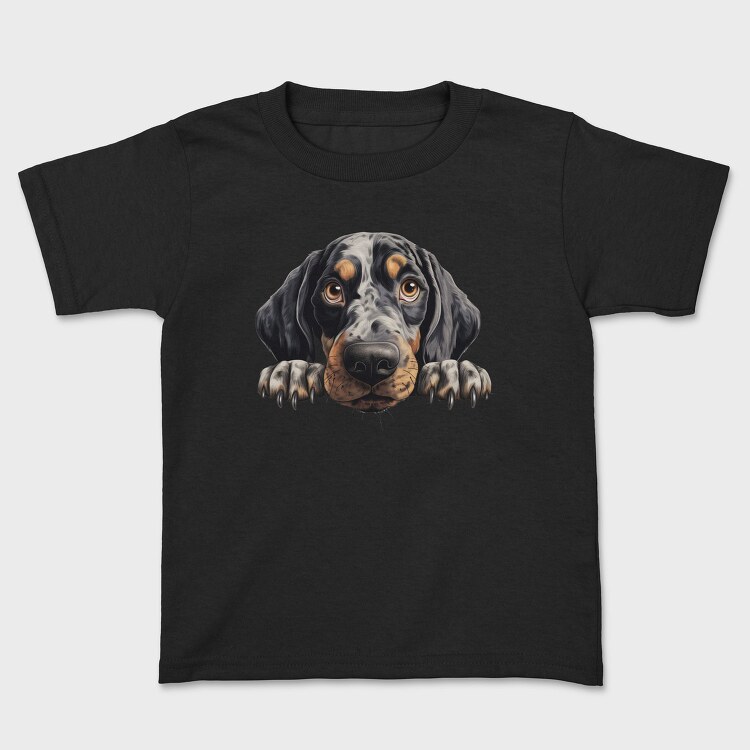 Bluetick Coonhound Peeking, Tricou Copii