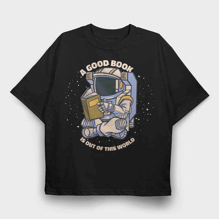 Good Book Astronaut, Tricou Oversize Barbati (Unisex)