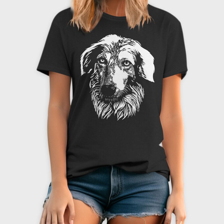 Majestic Dog Portrait Borzoi, Tricou Barbati (Unisex)