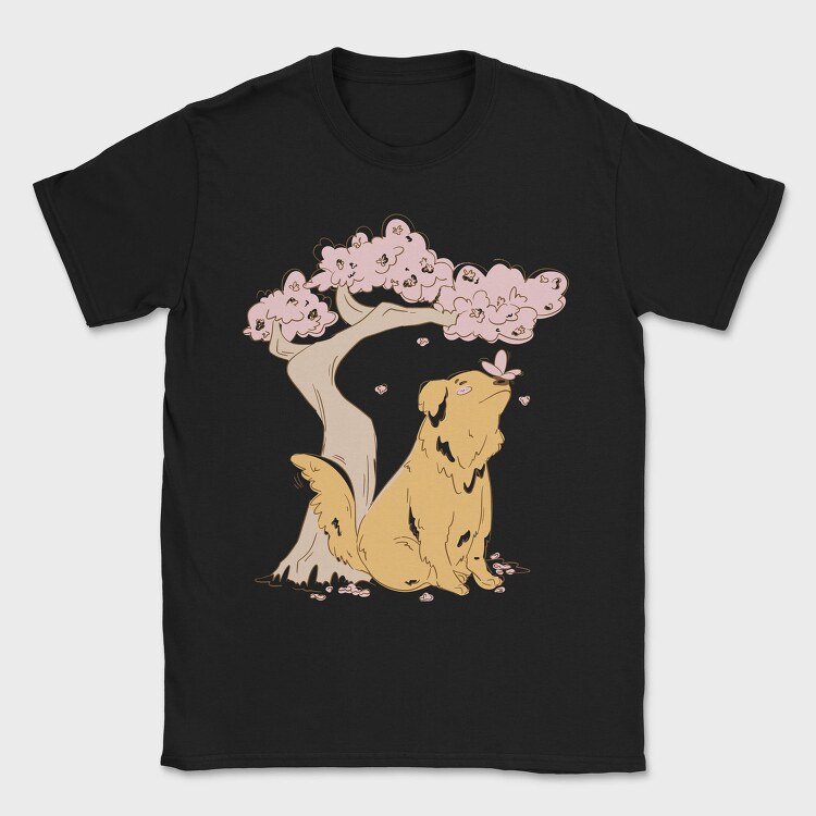 Golden With Butterfly, Tricou Barbati (Unisex)