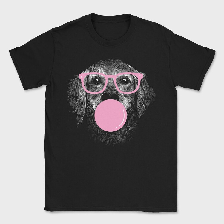 Golden Dog Glasses, Tricou Barbati (Unisex)
